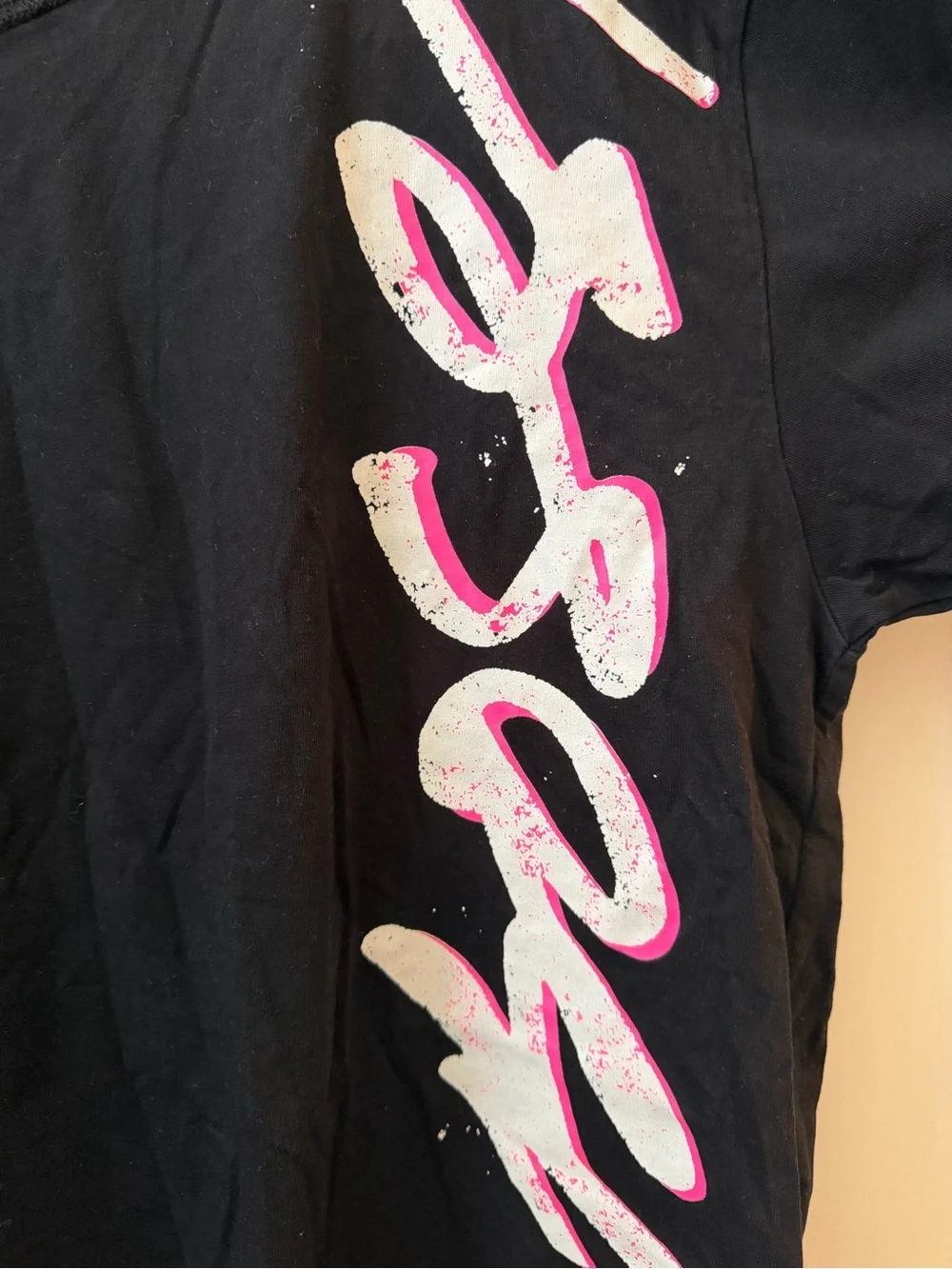 Bose Graphic Tee with White & Pink Script